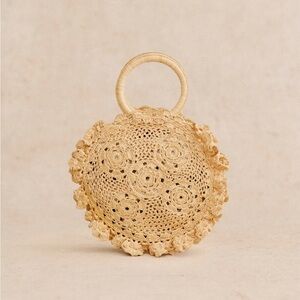 Sézane Zina Basket Bag Purse Raffia NWT